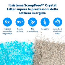 Carica l&#39;immagine nel visualizzatore di Gallery, Vassoio riutilizzabile per lettiera ScoopFree con cristalli premium non agglomeranti
