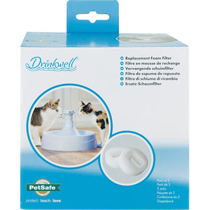 Filtri di schiuma di ricambio per fontana per animali domestici 360 Drinkwell® in plastica (confezione da 2)
